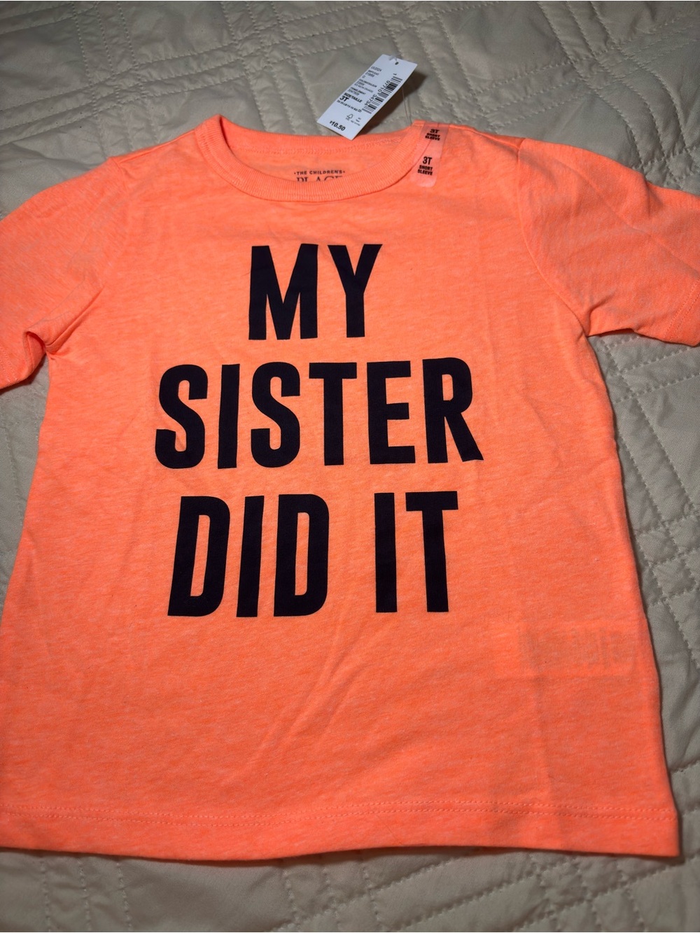Children’s Place 3T Graphic Tee - "My Sister Did It"